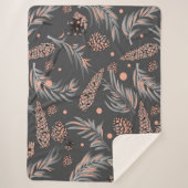 Weihnachtsmuster, Kiefernschnee Sherpadecke (Vorderseite)