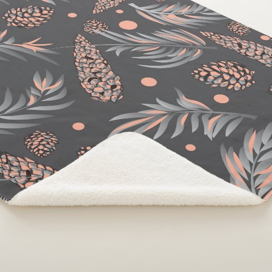 Weihnachtsmuster, Kiefernschnee Sherpadecke (3/4)