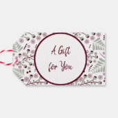 Weihnachtsmuster Klassisch Rot und Grün Geschenkanhänger (Rückseite Horizontal)