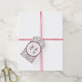 Weihnachtsmuster Klassisch Rot und Grün Geschenkanhänger