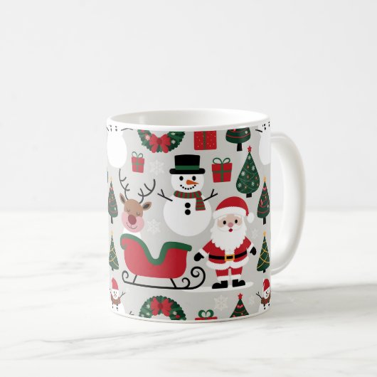 Weihnachtsmuster-Kollektion Kaffeetasse (VorderseiteRechts)