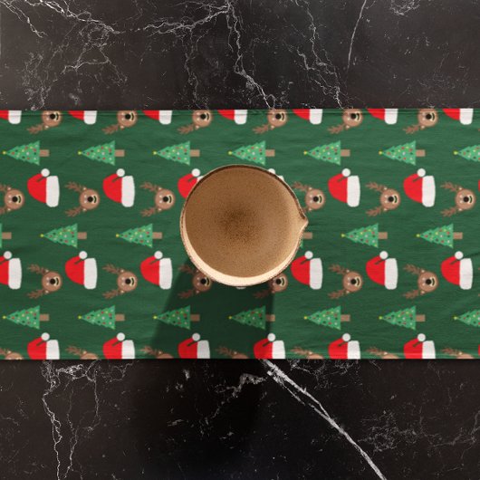 Weihnachtsmuster Kurzer Tischläufer