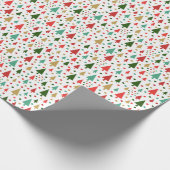 Weihnachtsmuster - Landschaft der bunten Bäume Geschenkpapier (Ecke)