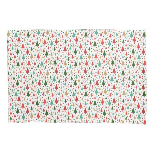 Weihnachtsmuster - Landschaft der bunten Bäume Kissenbezug (Vorderseite)