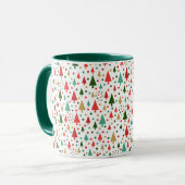 Weihnachtsmuster - Landschaft der bunten Bäume Tasse (Vorderseite Links)