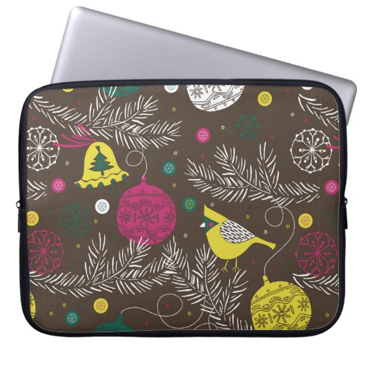 Weihnachtsmuster Laptopschutzhülle (Vorderseite)