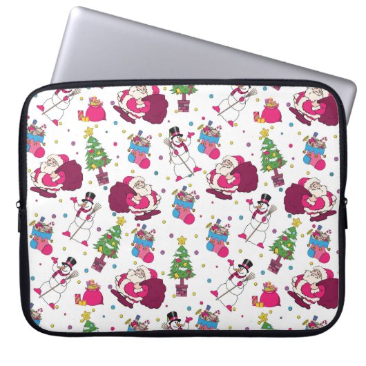 Weihnachtsmuster Laptopschutzhülle (Vorderseite)