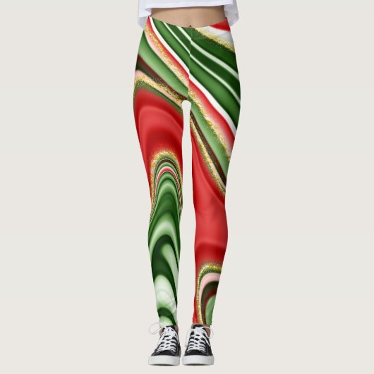 Weihnachtsmuster Leggings (Vorderseite)