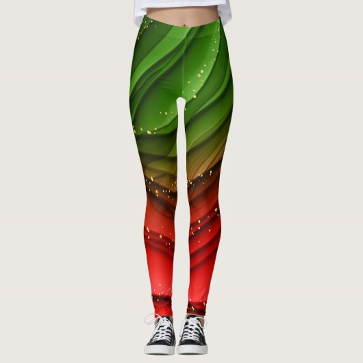 Weihnachtsmuster Leggings (Vorderseite)