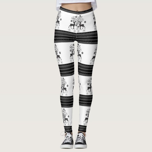 Weihnachtsmuster Leggings (Vorderseite)