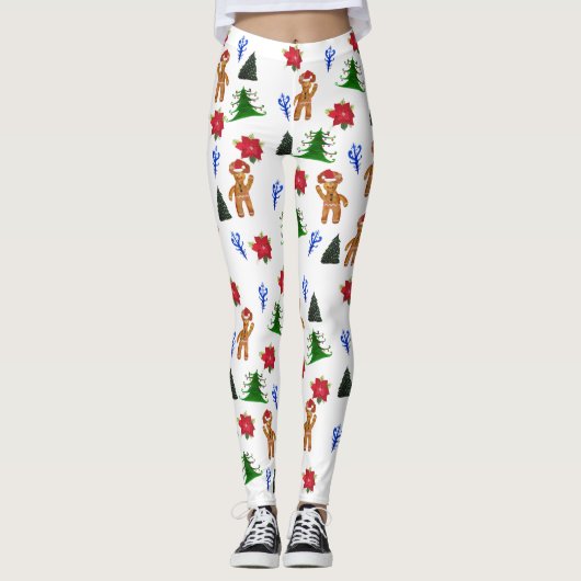 Weihnachtsmuster Leggings (Vorderseite)