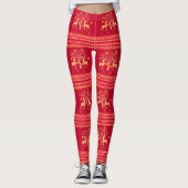 Weihnachtsmuster Leggings (Vorderseite)