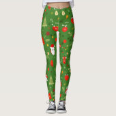 Weihnachtsmuster Leggings (Vorderseite)