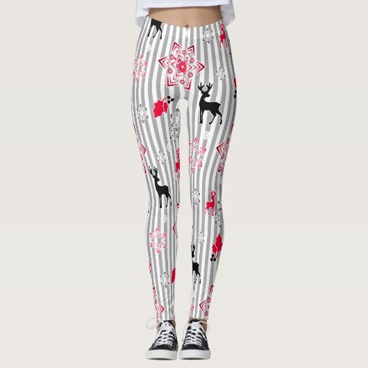 Weihnachtsmuster Leggings (Vorderseite)