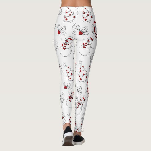 Weihnachtsmuster Leggings (Rückseite)