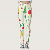 Weihnachtsmuster Leggings (Vorderseite)