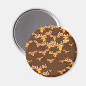Weihnachtsmuster Magnet (Vorderseite/Rückseite)