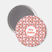 Weihnachtsmuster Magnet (Vorderseite/Rückseite)