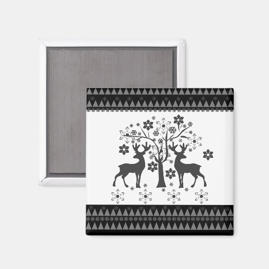 Weihnachtsmuster Magnet (Vorderseite/Rückseite)