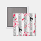 Weihnachtsmuster Magnet (Vorderseite/Rückseite)