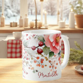 Weihnachtsmuster mit Bauern und Blume Kaffeetasse