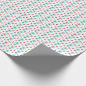 Weihnachtsmuster mit Bäumen, Strümpfen, Geschenkpapier (Ecke)