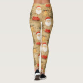 Weihnachtsmuster mit dem Weihnachtsmann Leggings (Rückseite)