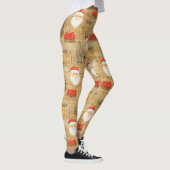 Weihnachtsmuster mit dem Weihnachtsmann Leggings (Rechts)