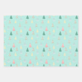 🎄 Weihnachtsmuster mit eigenem Text Geschenkpapier Set (Vorderseite 2)