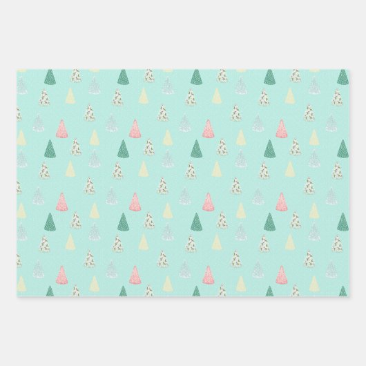 🎄 Weihnachtsmuster mit eigenem Text Geschenkpapier Set (Vorderseite 2)