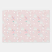 🎄 Weihnachtsmuster mit eigenem Text Geschenkpapier Set (Vorderseite)