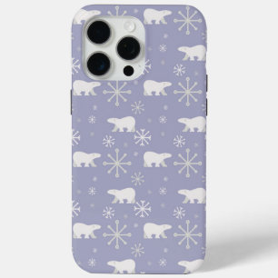 Weihnachtsmuster mit Eisbären und Schneeflocken Case-Mate iPhone Hülle