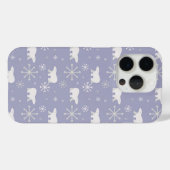 Weihnachtsmuster mit Eisbären und Schneeflocken Case-Mate iPhone Hülle (Rückseite (Horizontal))