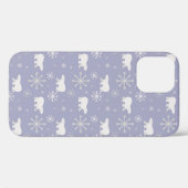 Weihnachtsmuster mit Eisbären und Schneeflocken Case-Mate iPhone Hülle (Rückseite (Horizontal))