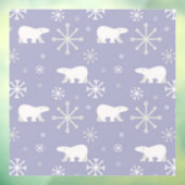 Weihnachtsmuster mit Eisbären und Schneeflocken Fensteraufkleber (Blatt 3)