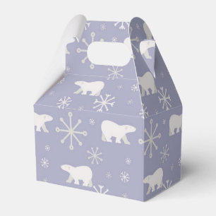 Weihnachtsmuster mit Eisbären und Schneeflocken Geschenkschachtel