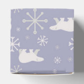 Weihnachtsmuster mit Eisbären und Schneeflocken Geschenkschachtel (Oben)