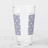 Weihnachtsmuster mit Eisbären und Schneeflocken Glas (Links)