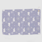 Weihnachtsmuster mit Eisbären und Schneeflocken Golfhandtuch (Horizontal)
