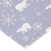 Weihnachtsmuster mit Eisbären und Schneeflocken Großer Tischläufer (Ecke)