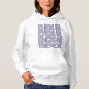 Weihnachtsmuster mit Eisbären und Schneeflocken Hoodie