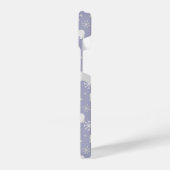 Weihnachtsmuster mit Eisbären und Schneeflocken iPhone Hülle (Linke Seite)