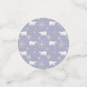 Weihnachtsmuster mit Eisbären und Schneeflocken Konfetti (Klein Vorderseite)