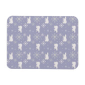 Weihnachtsmuster mit Eisbären und Schneeflocken Magnet (Horizontal)
