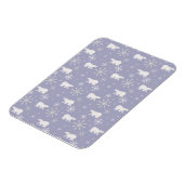 Weihnachtsmuster mit Eisbären und Schneeflocken Magnet (Linke Seite)