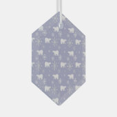 Weihnachtsmuster mit Eisbären und Schneeflocken Ornament Aus Glas (Vorderseite Rechts)