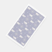 Weihnachtsmuster mit Eisbären und Schneeflocken Serviette (Ecke)
