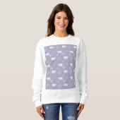 Weihnachtsmuster mit Eisbären und Schneeflocken Sweatshirt (Vorne ganz)