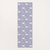 Weihnachtsmuster mit Eisbären und Schneeflocken Yogamatte (Rückseite)