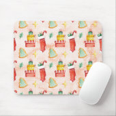 Weihnachtsmuster mit Geschenken Mousepad (Mit Mouse)